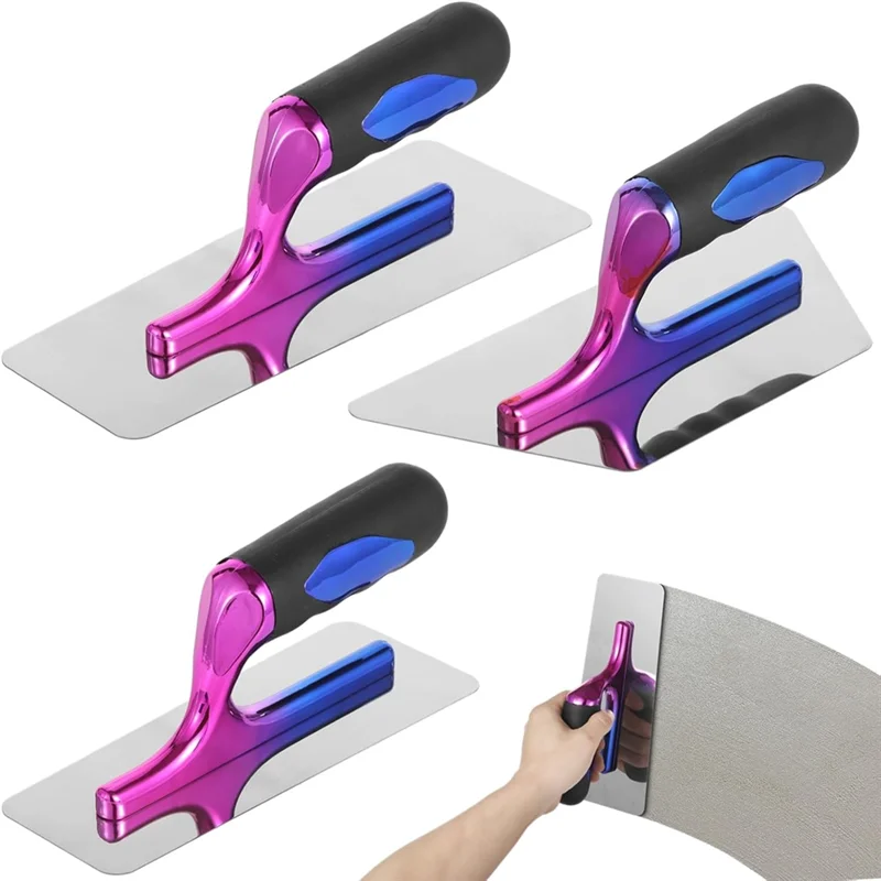 RMWIN-3 Piece Plaster Spatula, Drywall Spatula Art Painting Finishing Tool Venetian Plaster Tools