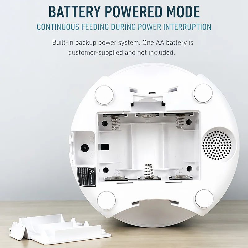 Dual-Camera Pet Feeder with 6L Food Hopper, App Remote Feeding, 180 Degree Wide Angle Live View Video Version Available