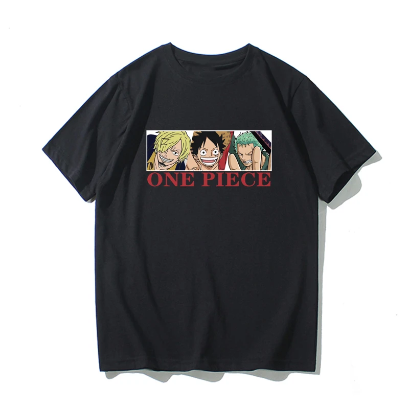 

Summer 2025 New ONE PIECE Co-branded Essaab Couple Cartoon Luffy Solonna Beauty Printed Short-sleeved Cotton T-shirt Anime Man