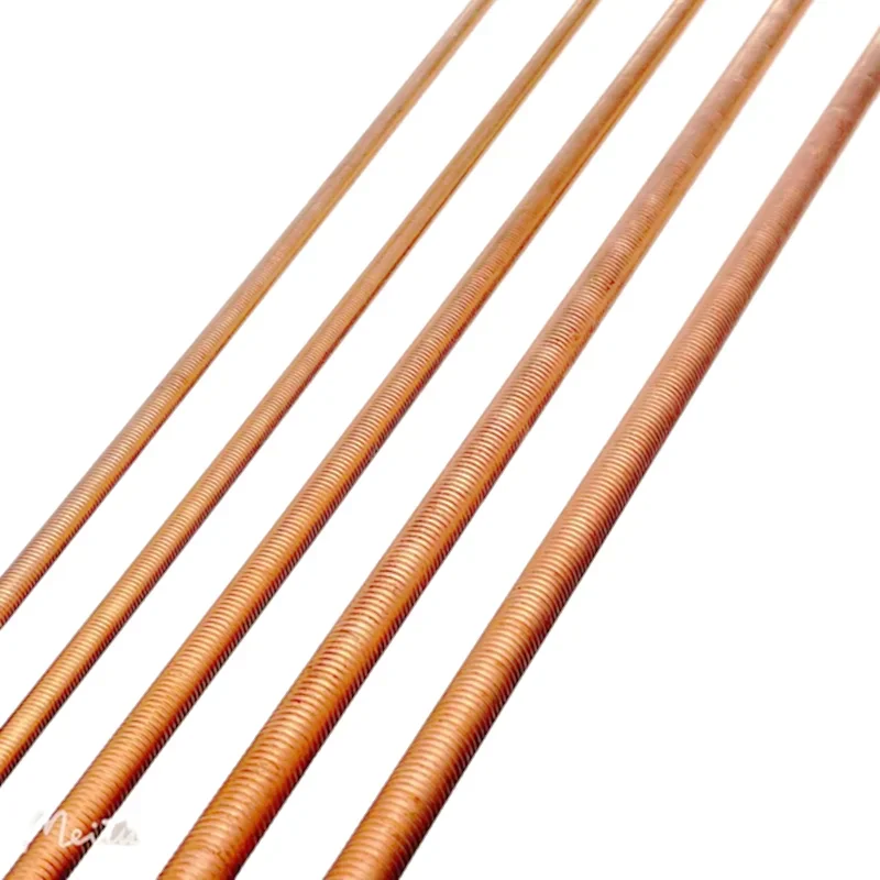 Copper Threaded Rods Bars Studding Studs Full Thread Copper Screw Rod M4 M5 M6 M8 M10 M12 Copper Threaded Rod