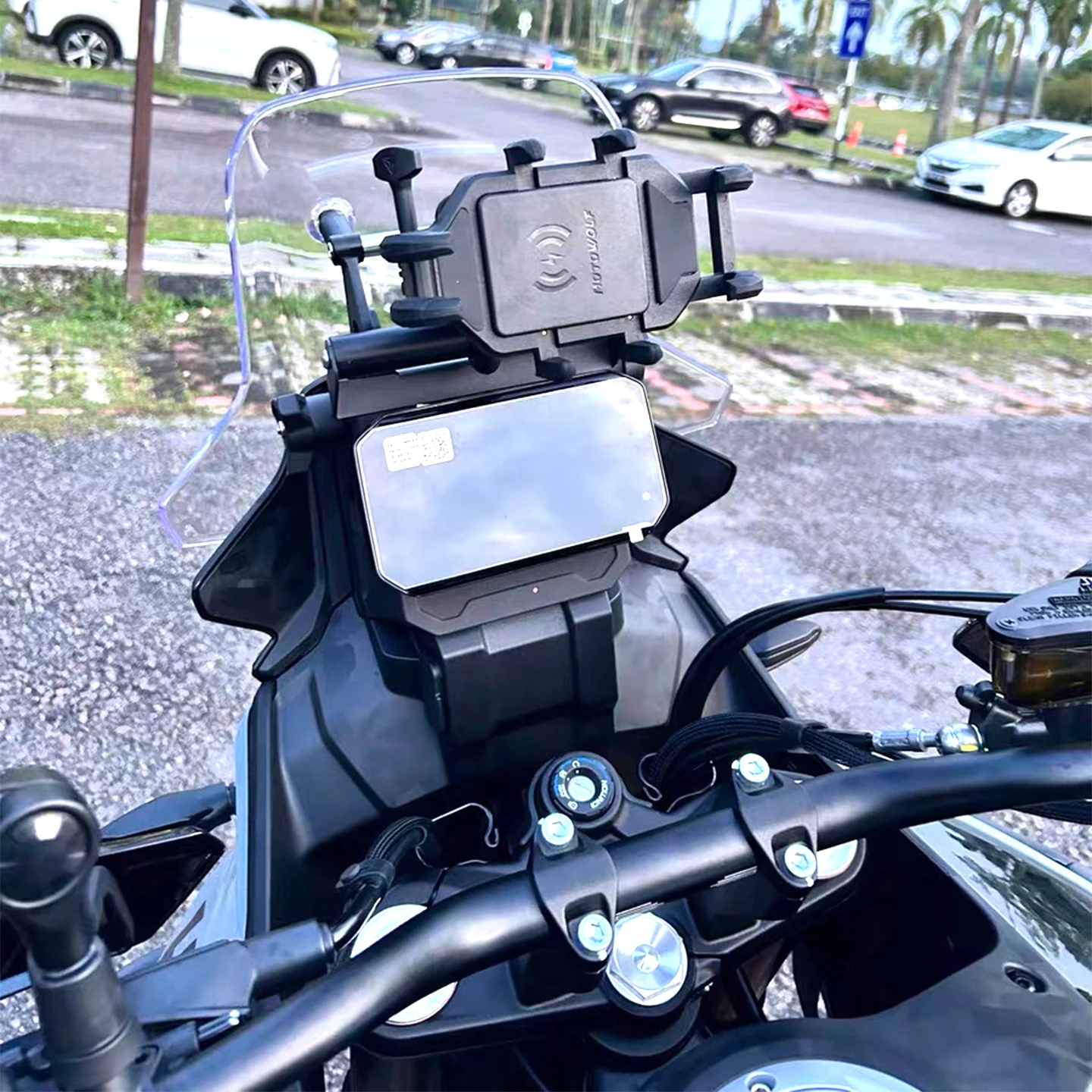 For CFMOTO 450MT Navigation frame Mobile phone rack Cfmoto 450MT Dashboard camera Anti-shake navigation frame Diameter 22MM