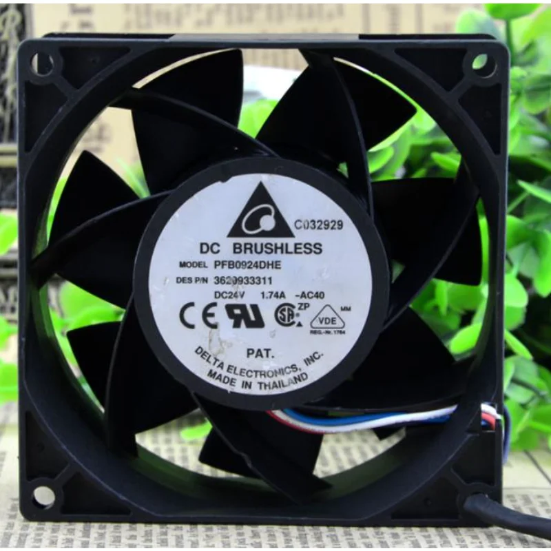 

Original CPU Cooler Fan for Delta PFB0924DHE 24V 1.74A Industrial Inverter High Air Fan 90*90*38MM