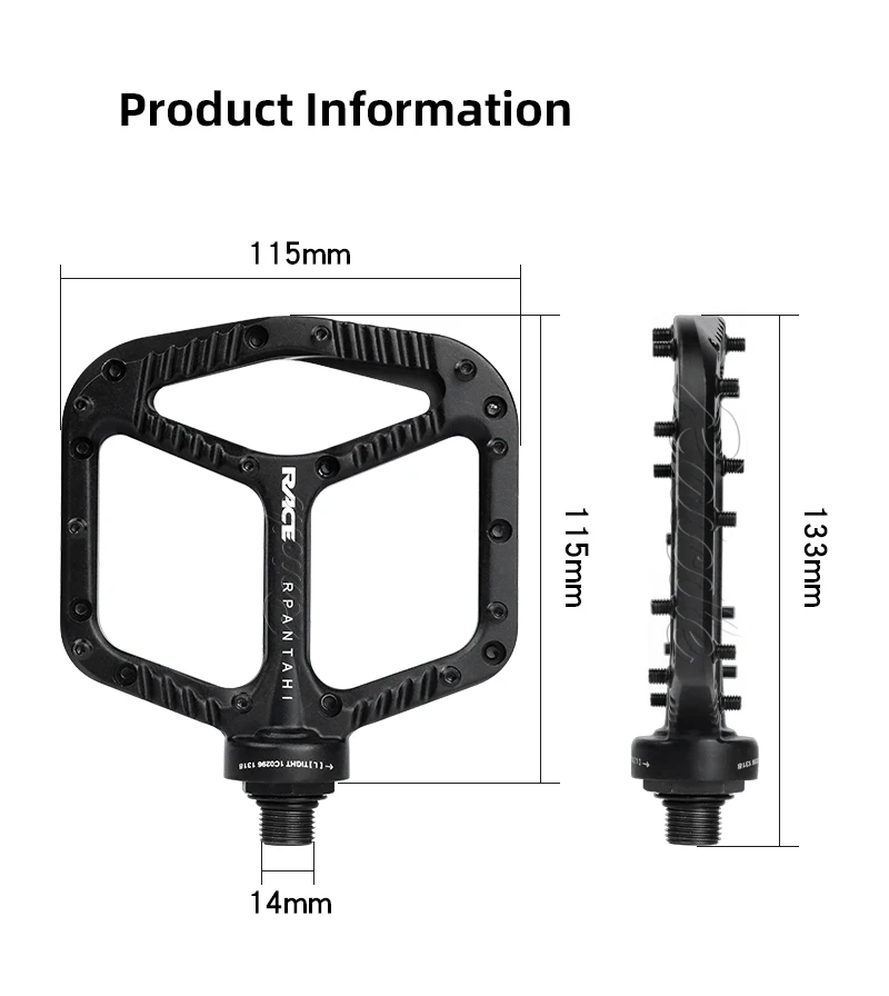 Rpantahi Mountainbike-Pedale: Ultraleichte Aluminiumlegierung, Speed Drop XC Offroad Anti-Rutsch-Pedale – Detail 2