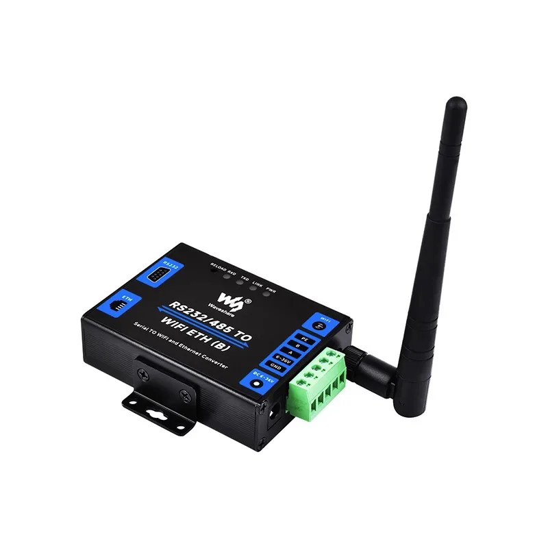 Industrial RS232 485 serial server to Ethernet Modbus gateway support wall mounting and din rail