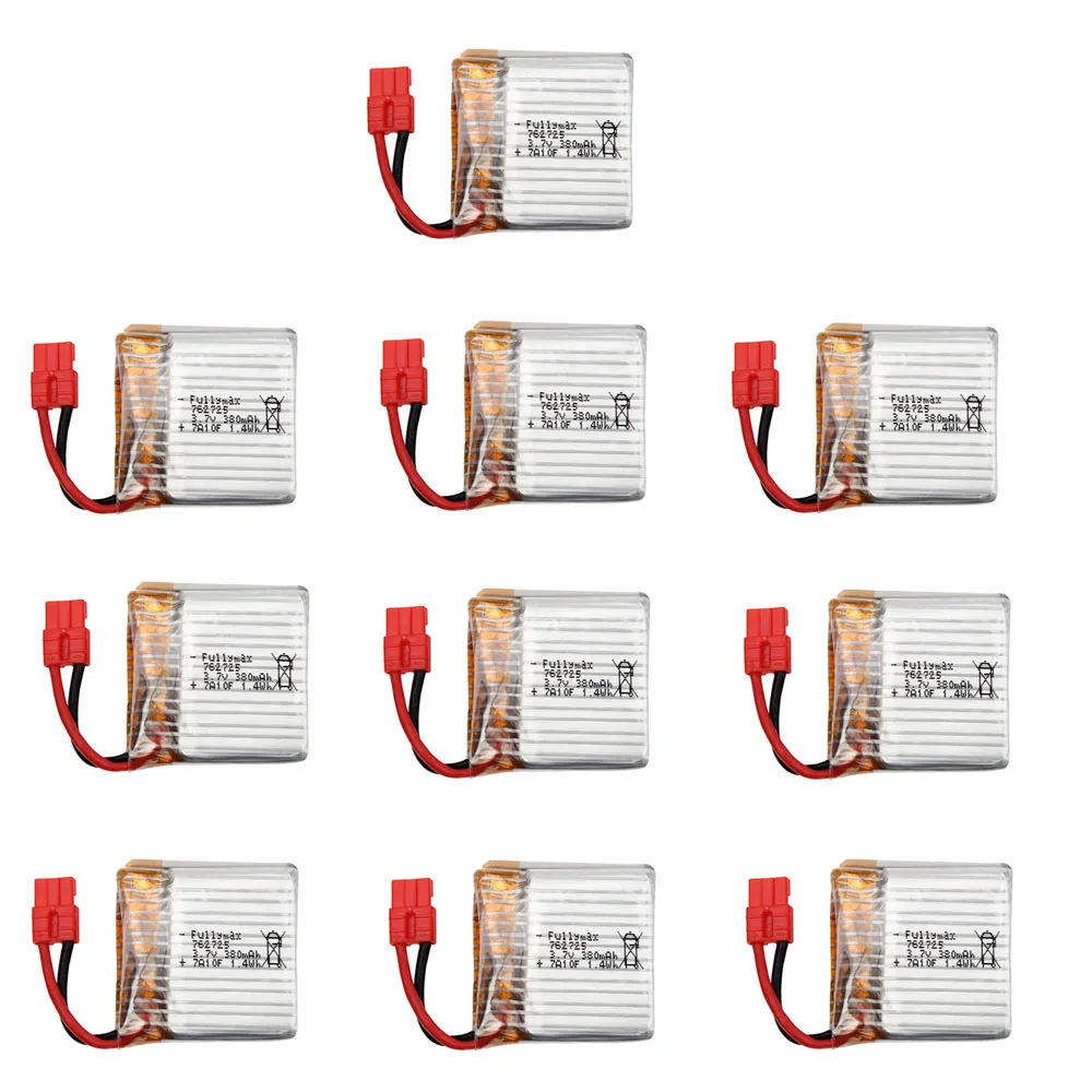 3.7V rechargeable lipo Battery For Syma X21 X21W X26 Remote Control Quadcopter Drone Spare Parts 3.7V 380mAh 1S Battery 1-10PCS