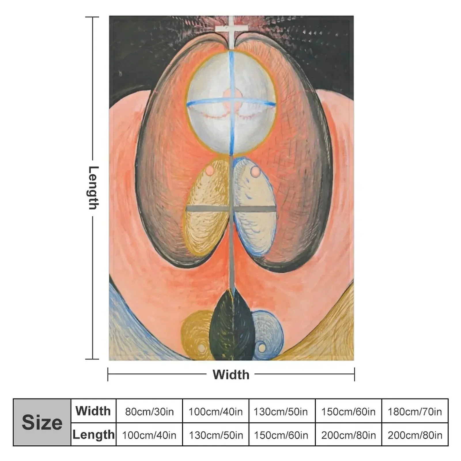 Hilma af Klint - The Evolution No. 10, Throw Blanket Luxury Brand anime Hairys Furry Quilt Beach Blankets