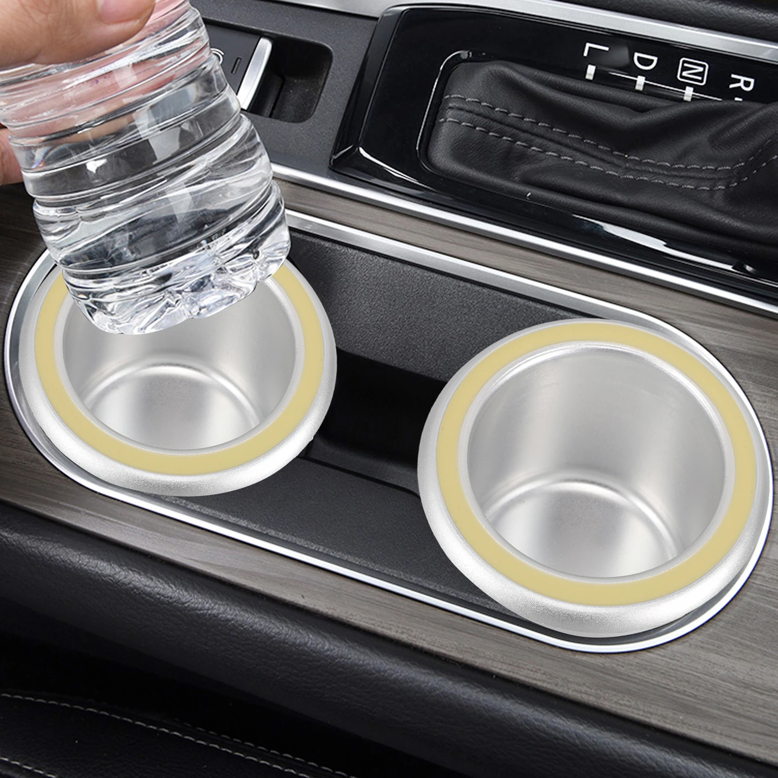 

Silver Aluminum RV Luminous Cup Holder Foldable Beverage Tea Coffee Drinks Holder For Car Truck Boat Trailer