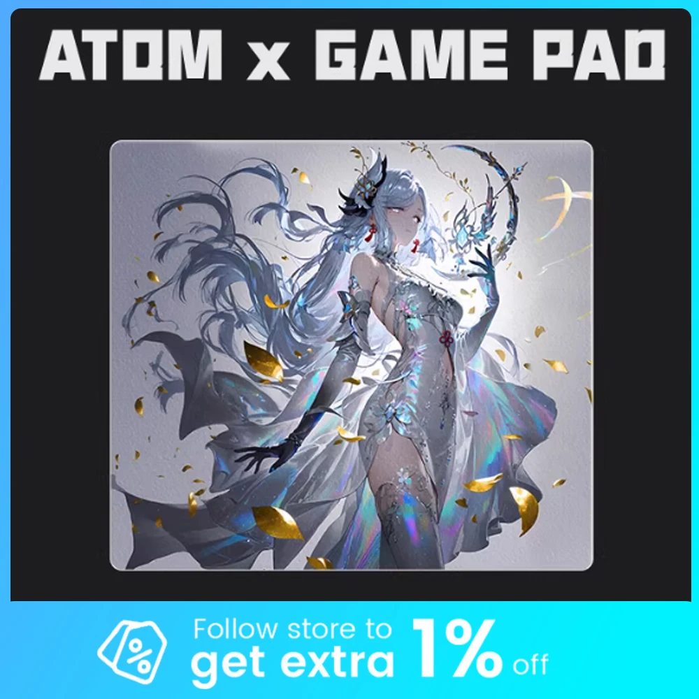 

ATOM Resin Gaming Mousepad FPS Speed and Control Mouse Pad Skidproof Waterproof For CSGO APEX Valorant Pc Accessories Gifts