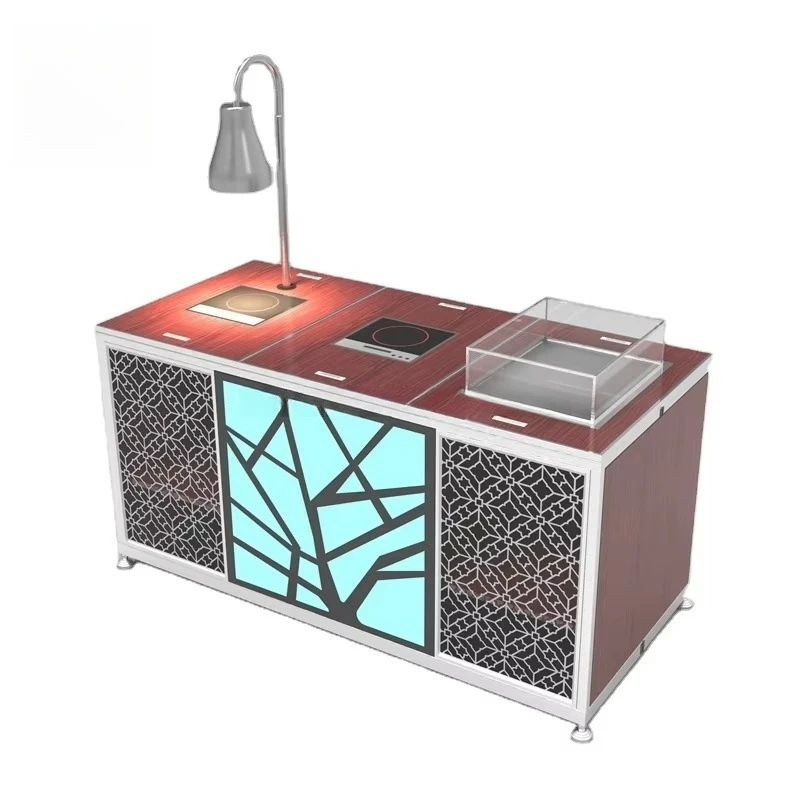 Hotel and Restaurant Supplies Buffet Equipment Folding Mobile Cooking and Food Cold Station Catering