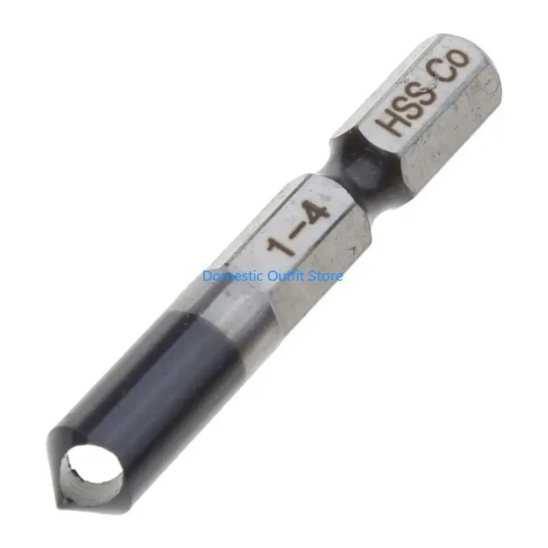 Broca escareadora TiAlN 1/4 polegada haste hexagonal 90 graus rebarbação chanfrada 68TC