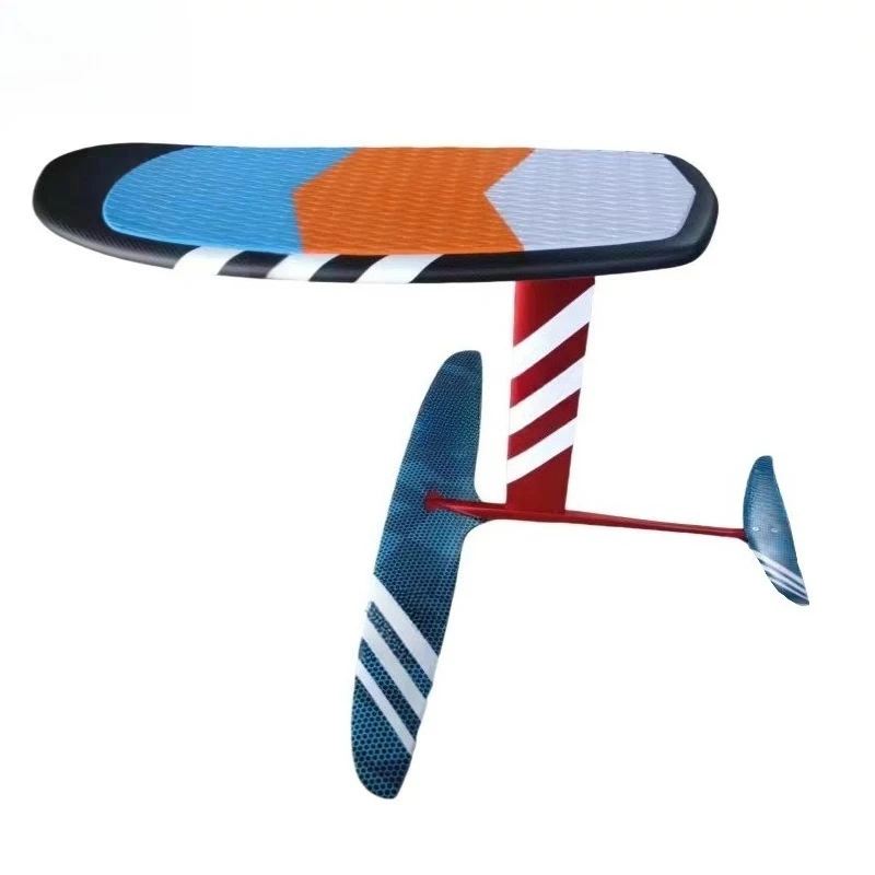 Water unpowered, carbon fiber hydrofoil surfboard, wind wing paddle thruster