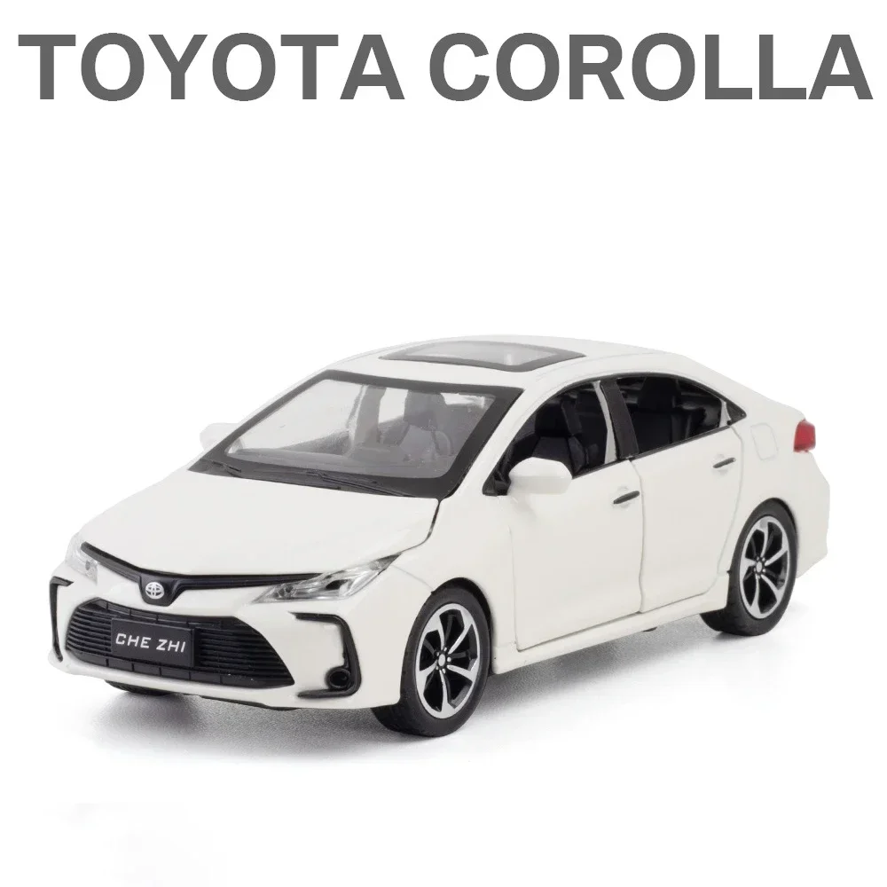 1:32 Toyota Corolla Hybrid Alloy Car Diecast &Toy Vehicles Car Model Sound and light Pull back Car Toys For Kids GiftsChristmas