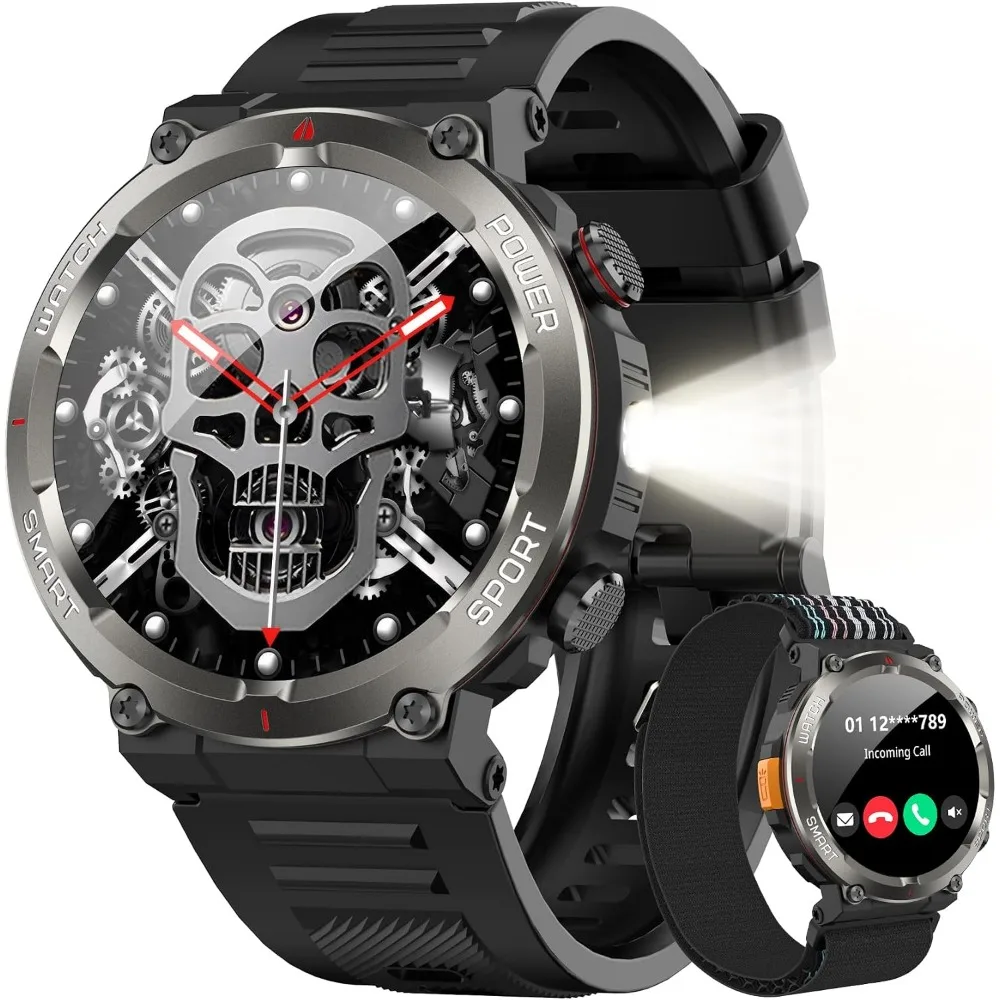 

Smartwatch: 100-Day Battery, Fitness Tracker, HR Monitor, 120 Sports Modes, Waterproof, iOS/Android Compatible