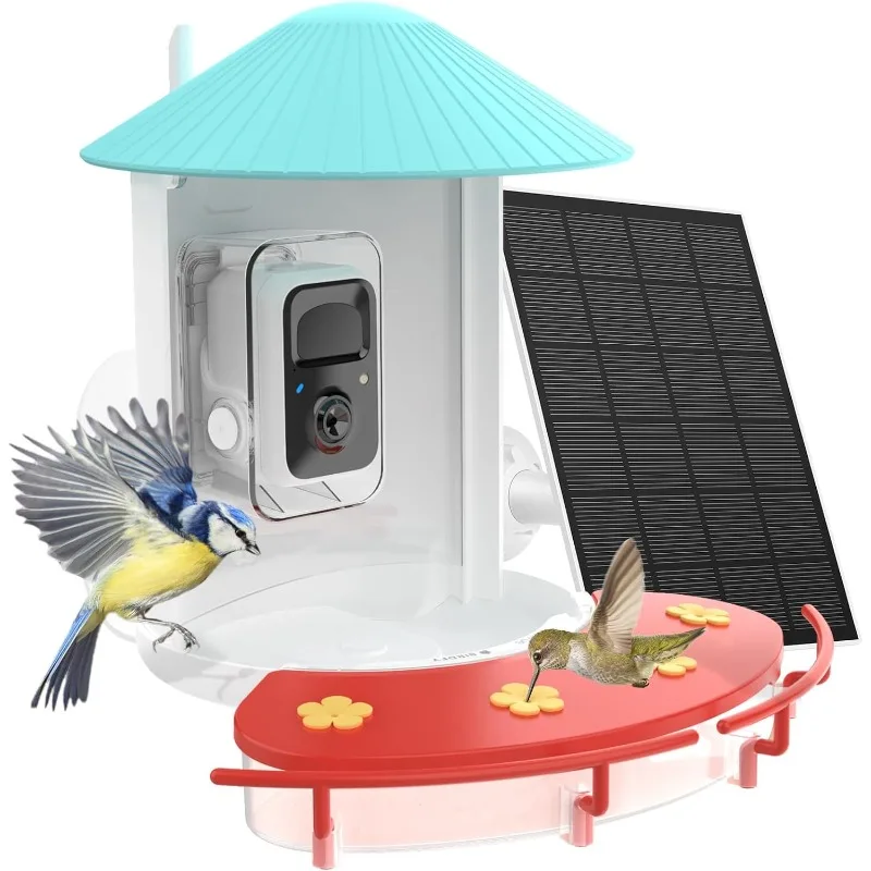 Hummee Smart Hummingbird Feeder with Camera, Auto Capture Bird Videos & Birdwatching Up-Close, 2 in 1 Feeders Attract More