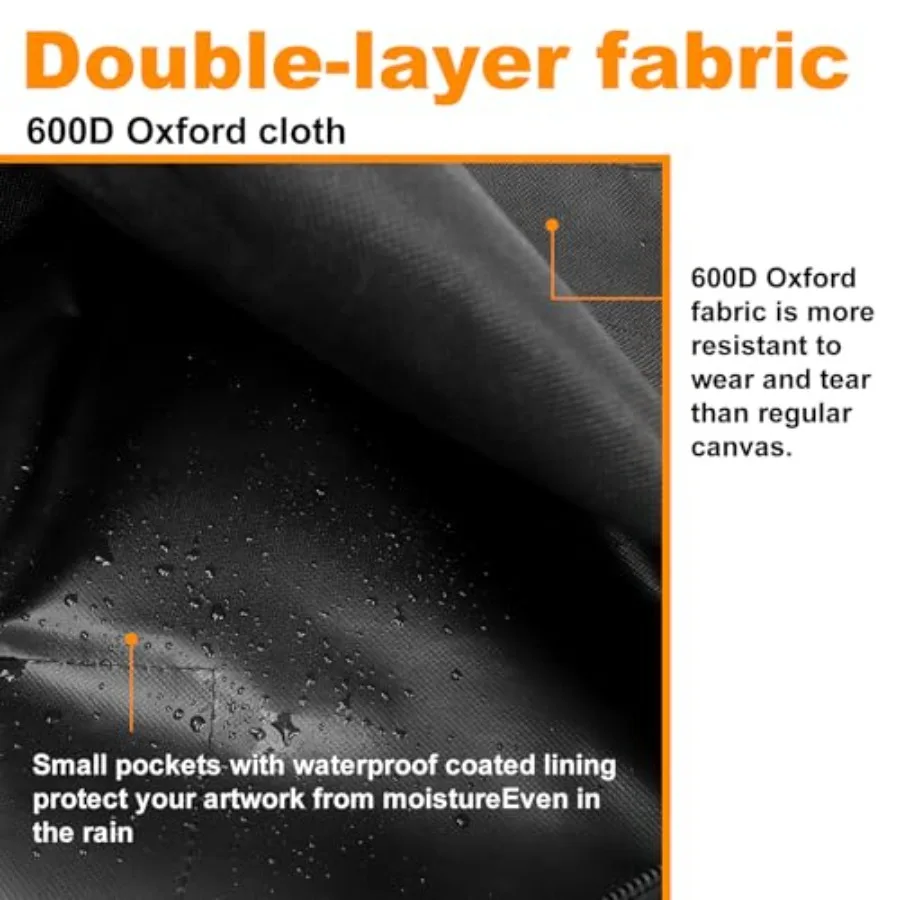 حقيبة تنظيم محفظة قماشية فنية مقاس 24 36 بوصة مع حزام كتف قابل للفصل لحماية ونقل العمل الفني