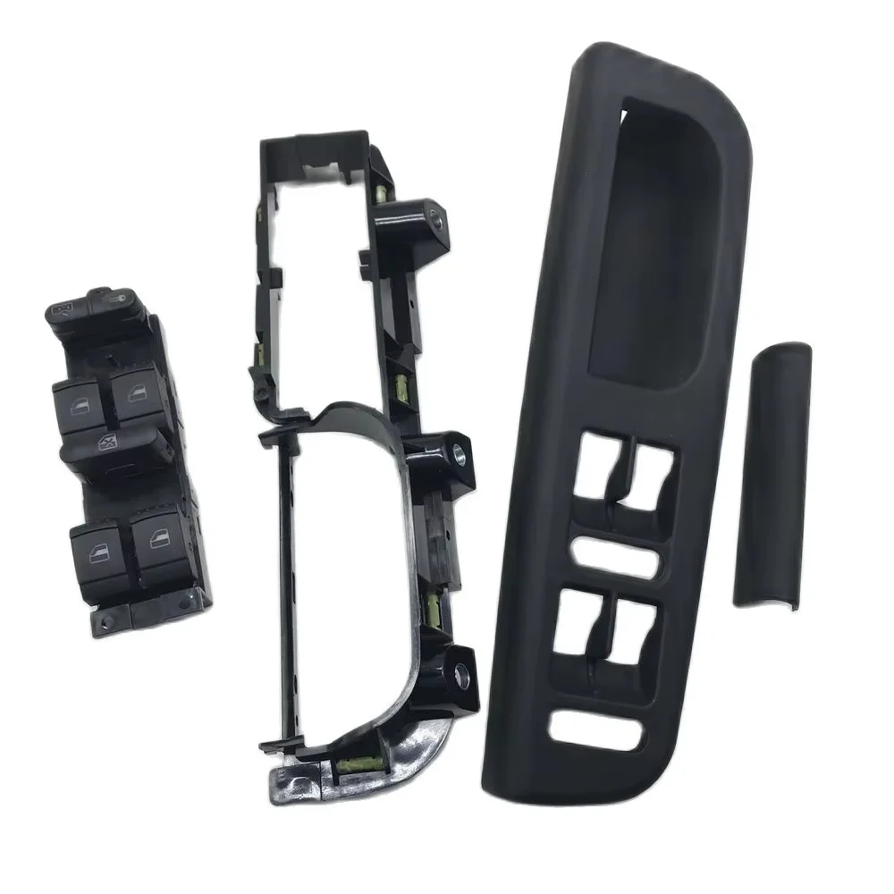 Adecuado para Volkswagen Jetta/Passat B5 (modelos 1998-2004) interruptor de control de ventana principal + moldura del panel interior + manija de la moldura + marco