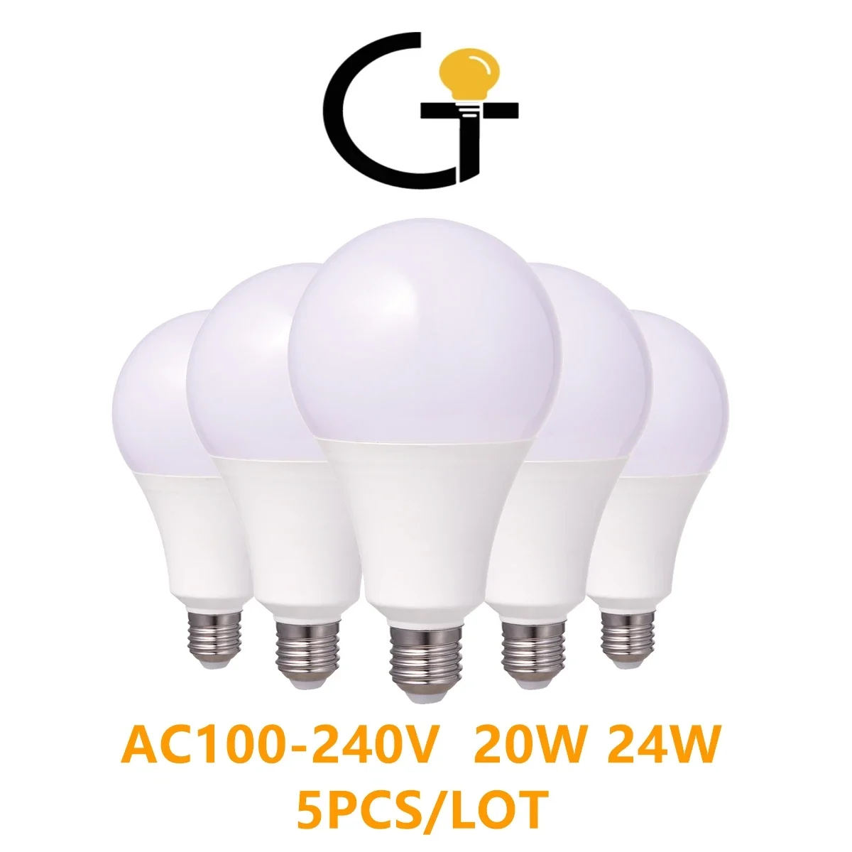 5PCS/LOT LED high power bulb A80 AC100V-240V E27 B22 20W 24W 100LM/W for mall home lighting super bright warm white light