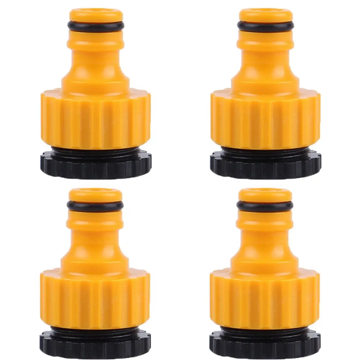 A64K 4PCS Hose Tap Connector Set,Plastic Outside Tap Connector for Hose Pipe, Universal Hose Connector & Hosepipe Connectors