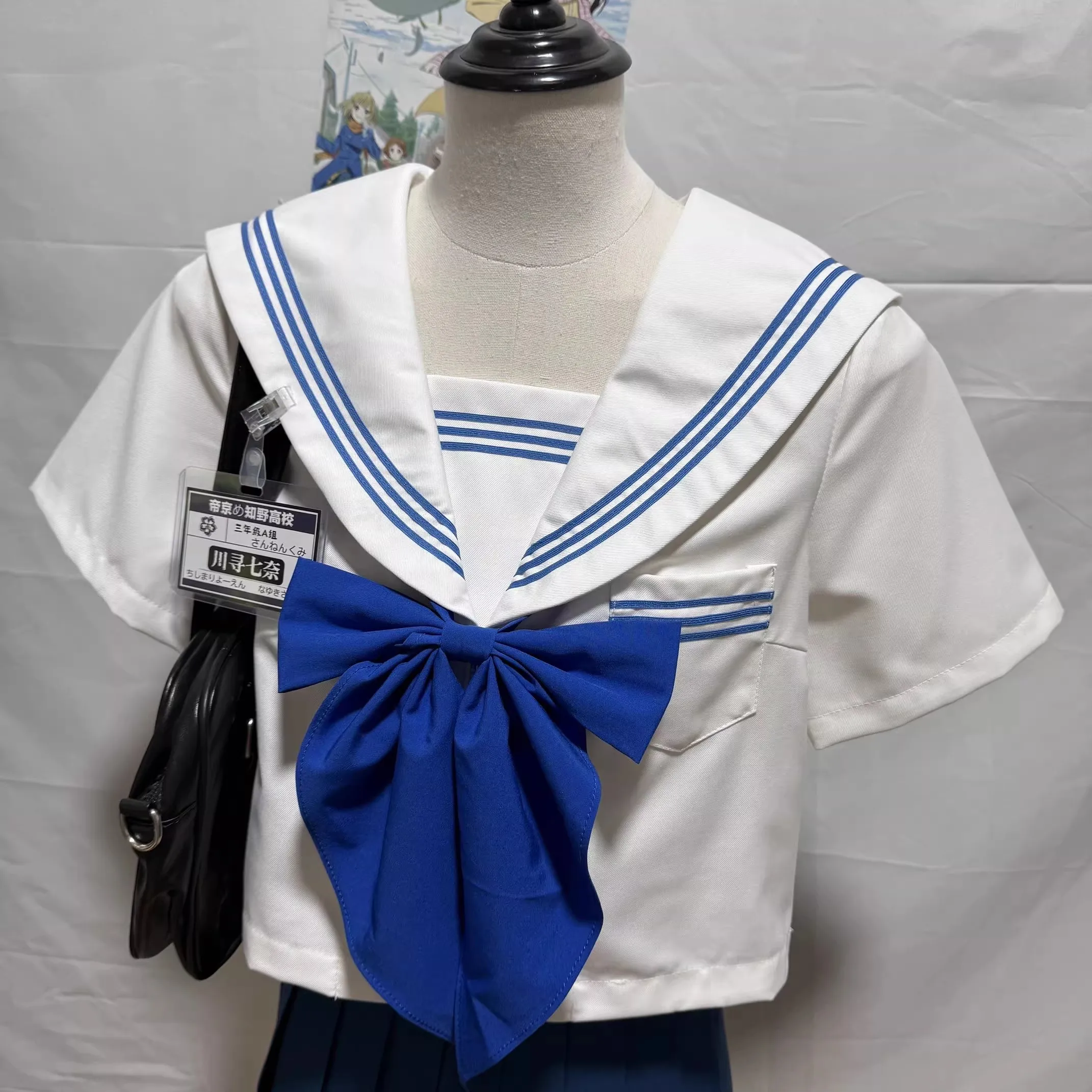 고등학생 JK 교복 가을 여름 반팔/긴팔 일본 여학생 교복 세일러 주름 치마 세트