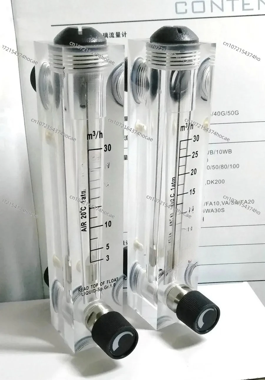 Adjustable Panel Type Gas Flowmeter 3~30 M/h Cubic/hour Air Flow Meter