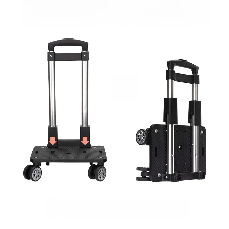 

Collapsible Aluminum Alloy Portable op Cart Lightweight Pull Rod Vegetable Bung Car Home Use Trailer Small Pusart