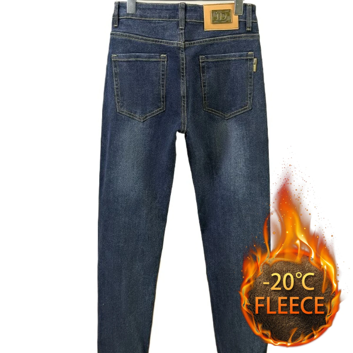 Pantalones vaqueros para hombre, pantalones vaqueros elásticos largos y rectos informales, pantalones vaqueros clásicos con cinturón para otoño e invierno, pantalones vaqueros azules y negros de moda coreana