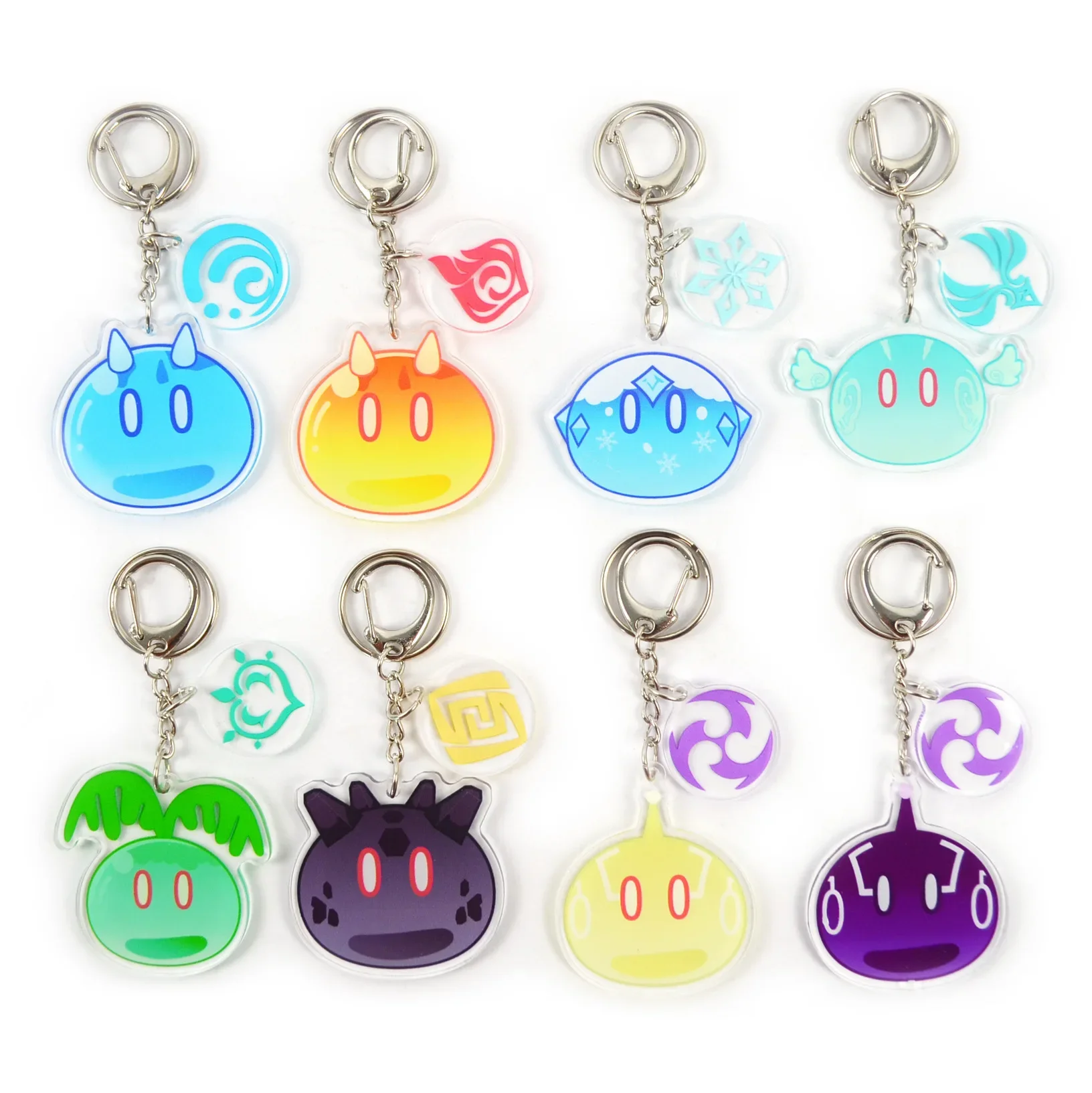 Cute Genshin Impact Slime Action Figure Model Key Chains Decor Pendant Gifts