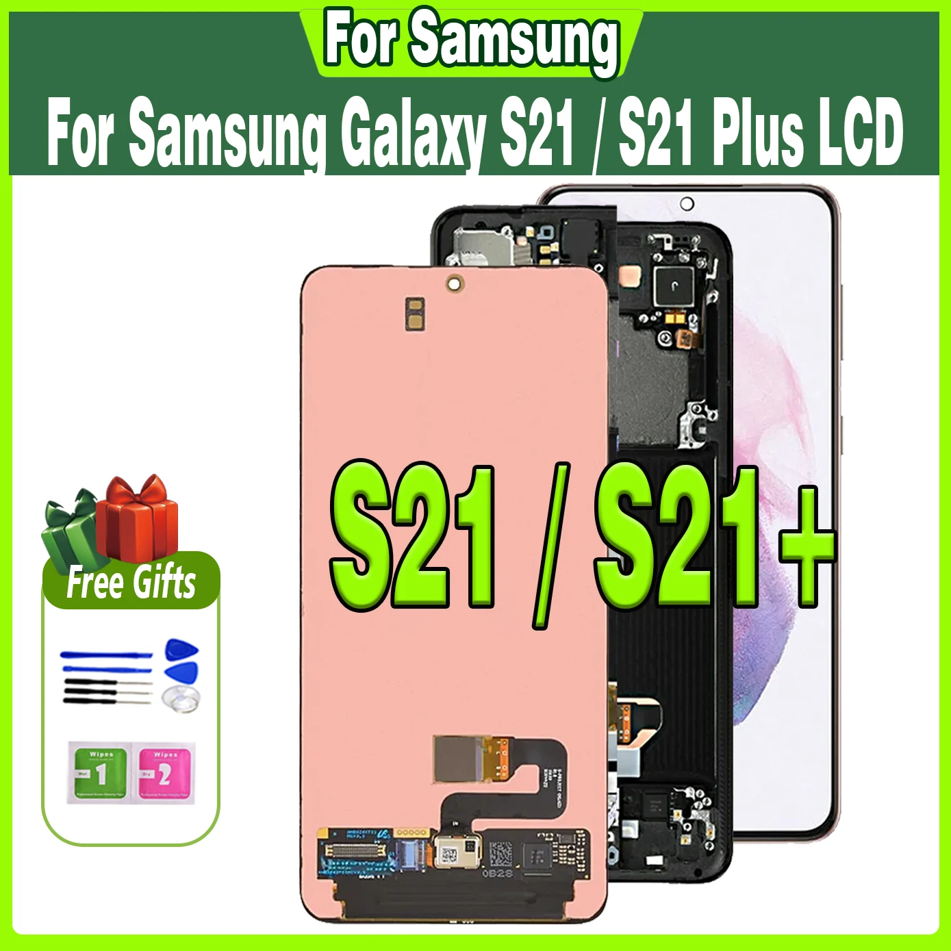 

Tested For Samsung Galaxy S21 G990F/DS G991 Lcd For Samsung S21 Plus G996F G996 G9960 Display Touch Screen Replacement Assembly