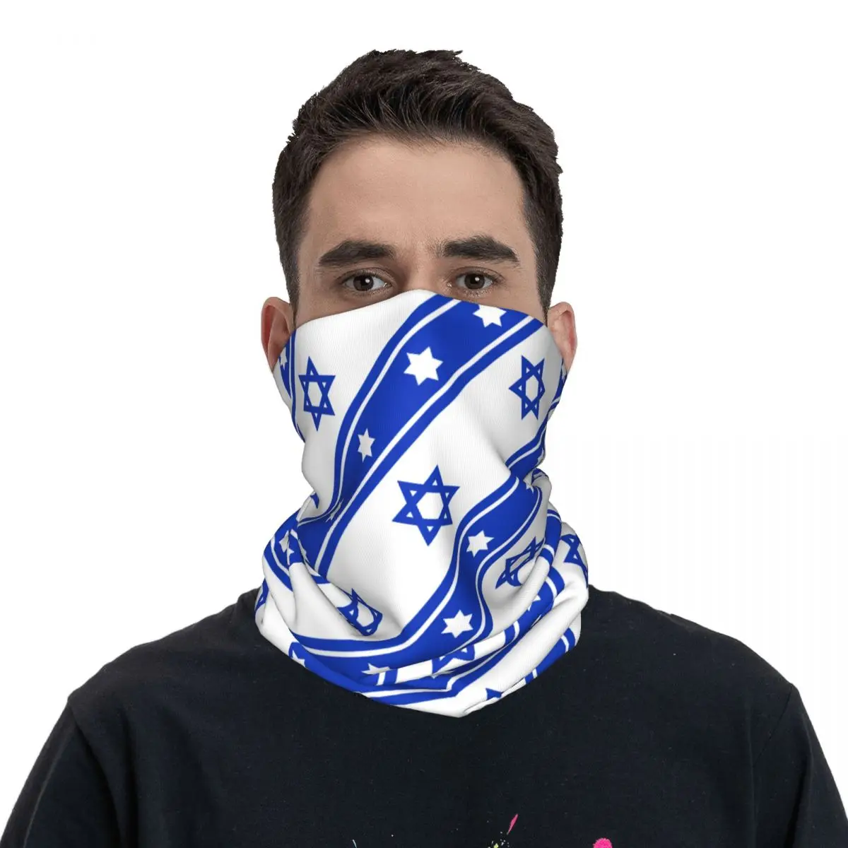 Israel Flag Accessories Neck Gaiter Motocross Motorsports Wrap Scarf Multi Use Riding Headband