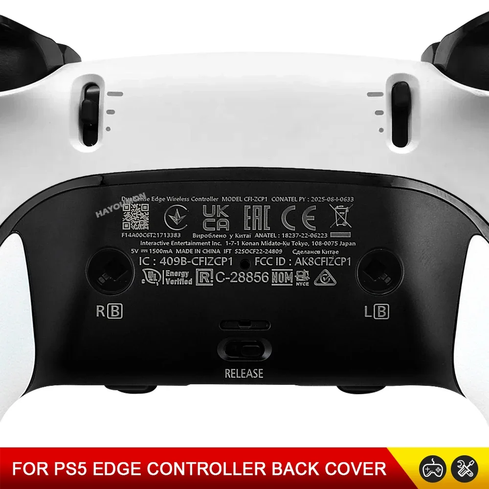حافظة خلفية بديلة لجهاز PS5 Dualsenses Edge Controller Housing Back Shell متوافقة مع غطاء مضاد للانزلاق لوحدة تحكم PS5 Edge