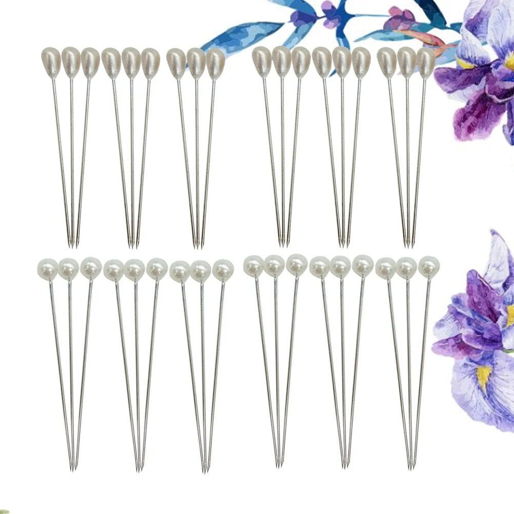 200 قطعة دبابيس باقة الزفاف 6X54 مللي متر 6X65 مللي متر الصدار الزهور ل ثقب الزفاف ديكور الحرفية الخياطة