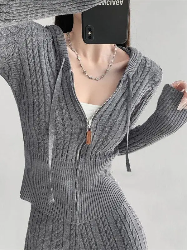 الأمريكية Sle محبوك ort مجموعة المرأة سليم صالح الأعلى orts قطعتين دعوى عادية تخفيف Sle ألياف البوليستر سستة إغلاق