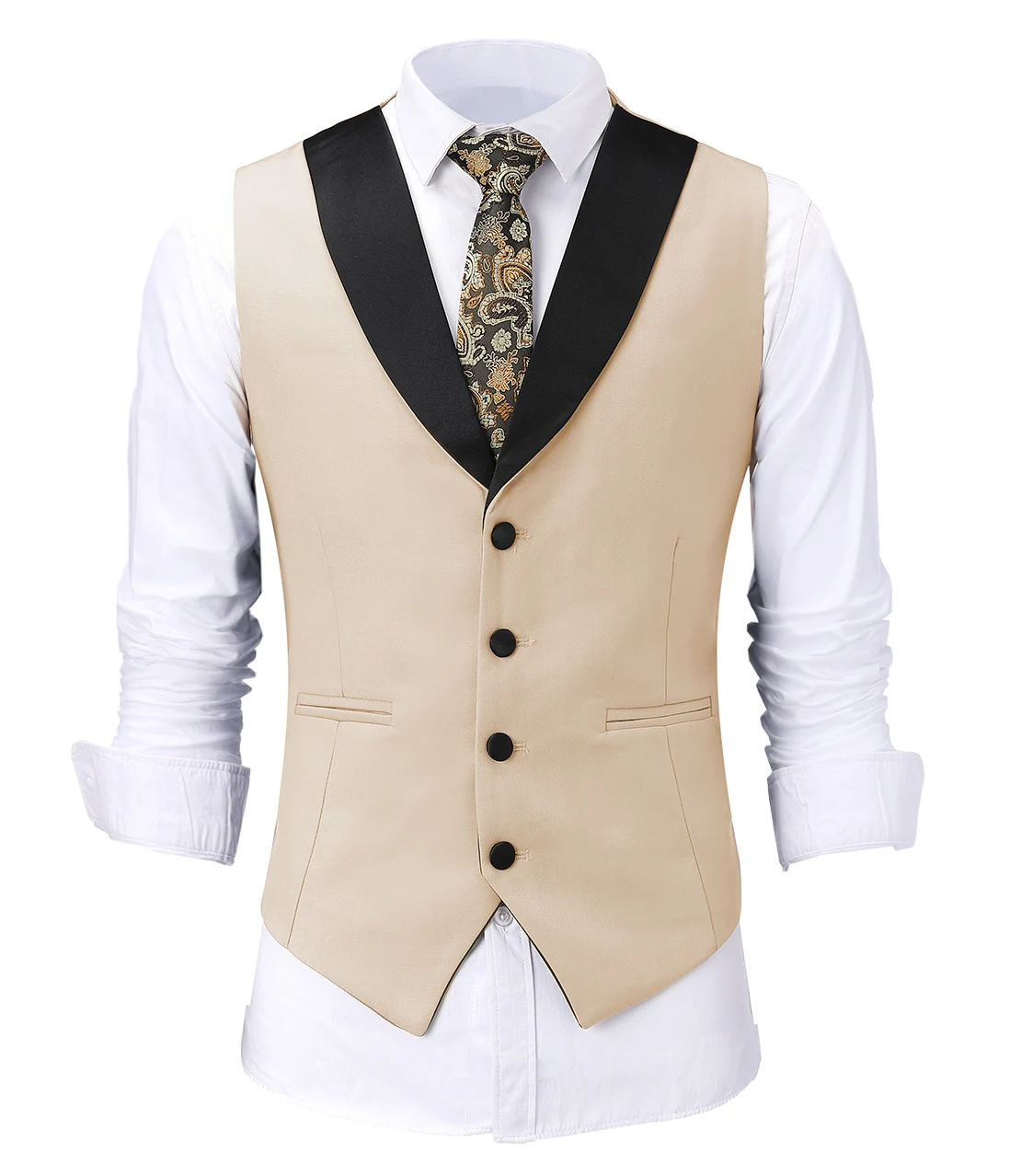 Mens Suit Vest Slim Fit Formal Business Dress Vest Casual Wedding Waistcoat