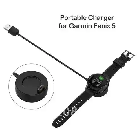 

1m Fast Charger USB Charging Dock Cable For Garmin Fenix 5/5S/5X Plus 6/6S/6X Venu Vivoactive 4/3 945 245 45 Quatix 5 Sapphire