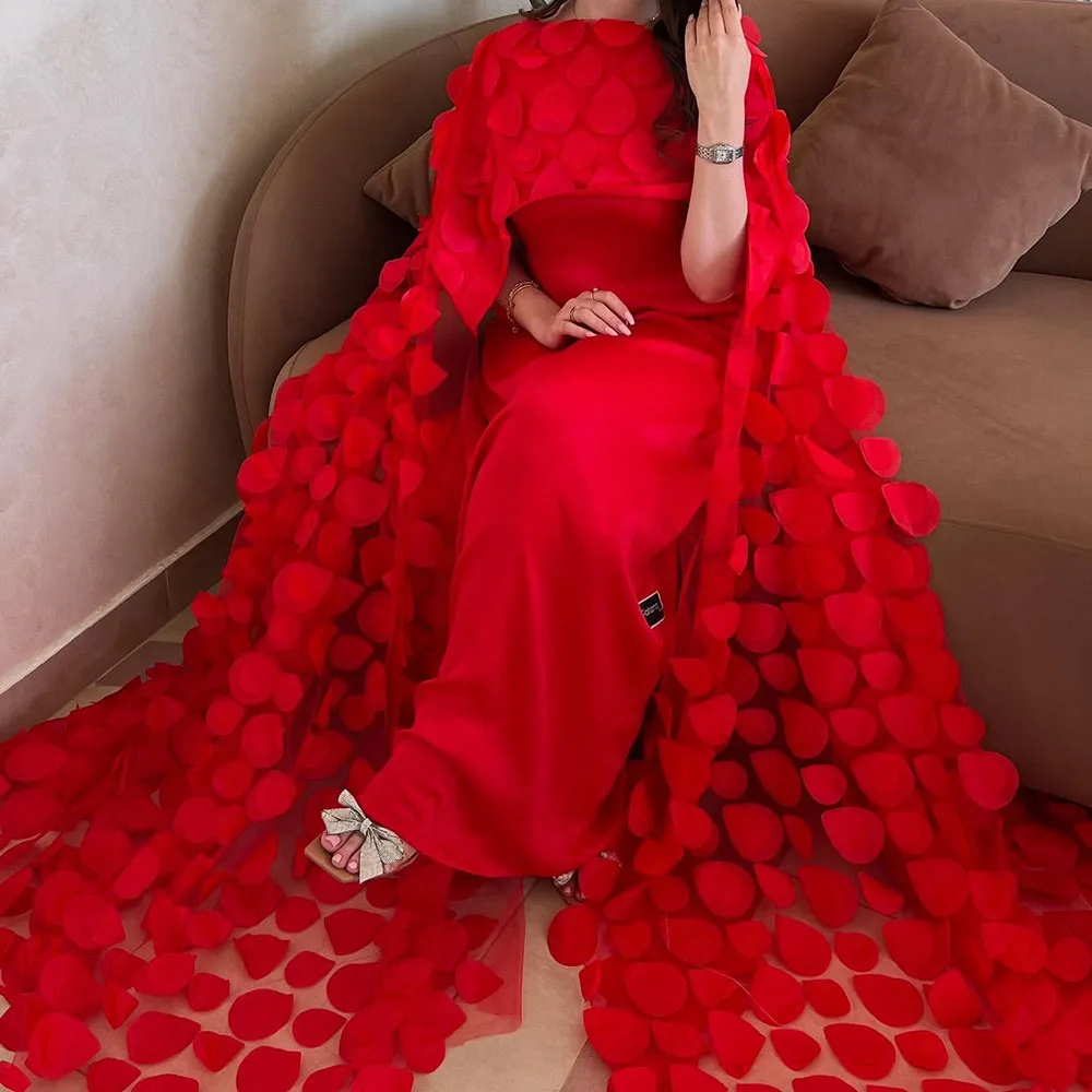 

Customized A-Line Evening Dresses Floor-Length Scoop-Neck Sleeveless Prom Gown Simple Fashion Stole Draped Casual Party Gown