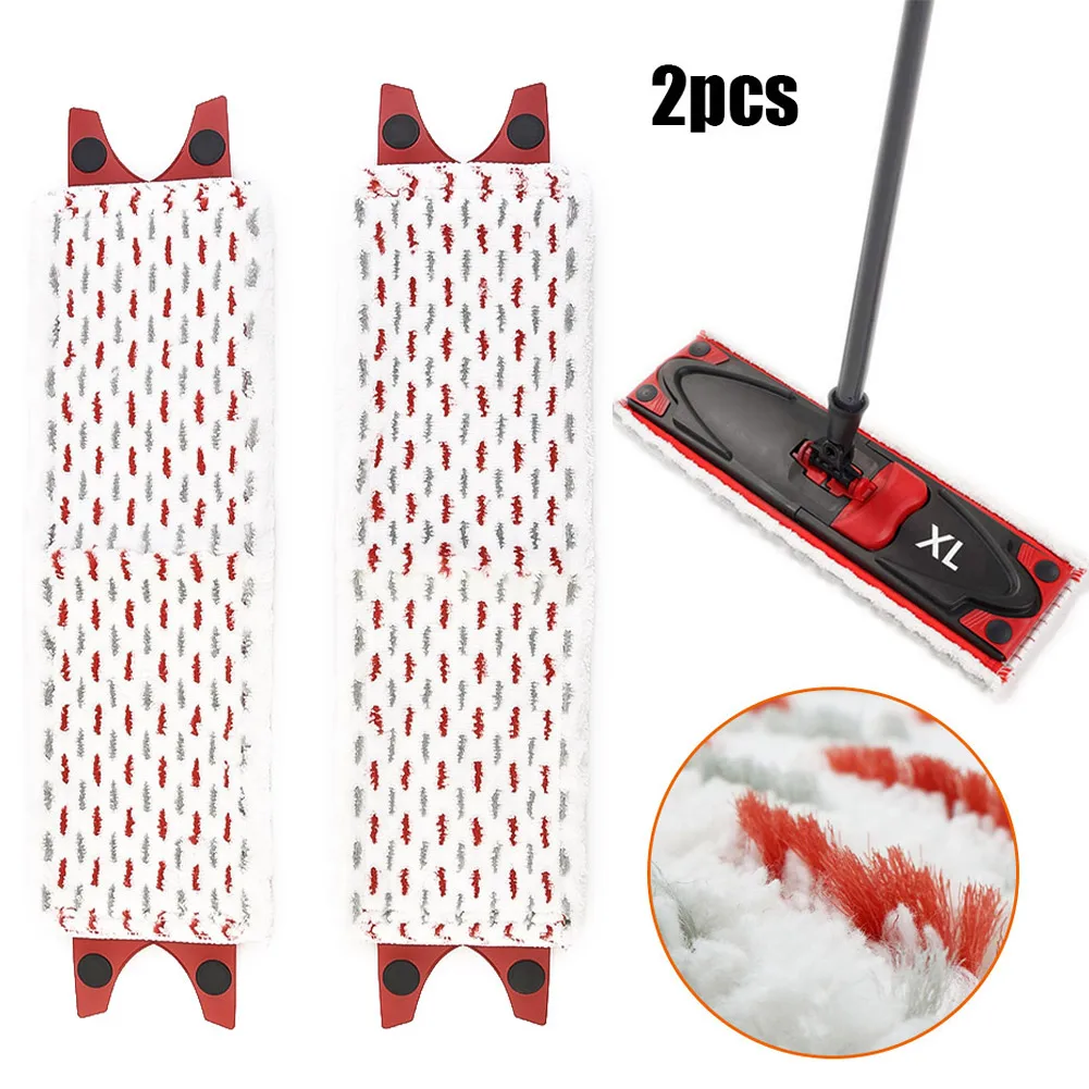 2pcs Reusabable Microfibre Mop Head Replace Cleaning Cloth For Vileda Ultramax Ultramat Turbo XL Turbo Vacuum Mop 2in1 Mop Cover