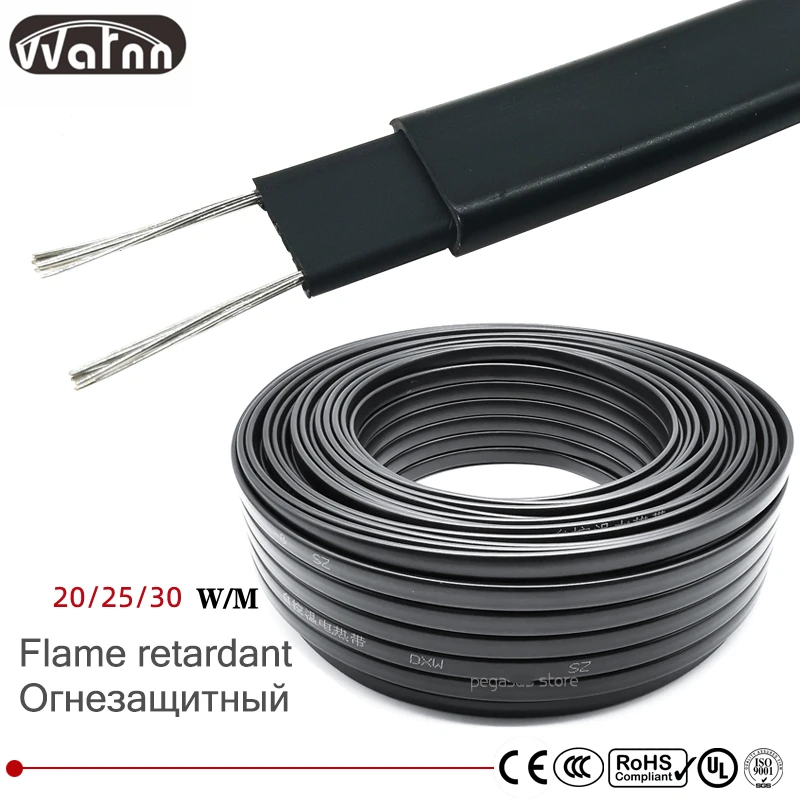 

20/25/30W/M DXW-8/10/12 flame retardant heating belt self temperature limiting water pipe protection roof deicing heating cable