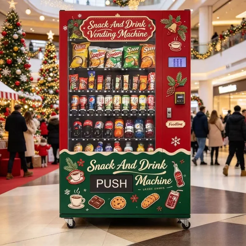 New Customized Shipping Maquinas Expendedoras Snack Vending  Machine for Foods and Drinks with Age Verification