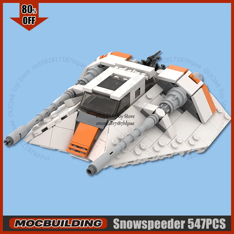 

Космический истребитель MOC, строительные блоки, Snowspeeder, белый самолет, песмидер, космический корабль, модель, технология, кирпичная игрушка, рождественские подарки