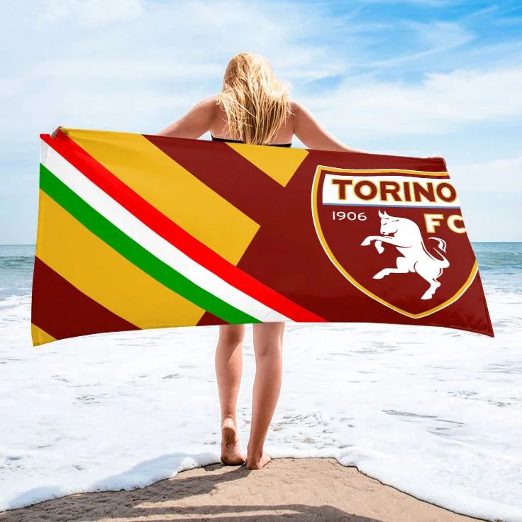 

Beach Towel T-Turin FC Turban for Hair Drying Large Bath Towels Bathroom Accessories Personal Care Spa Sauna Home Quick Gym Set