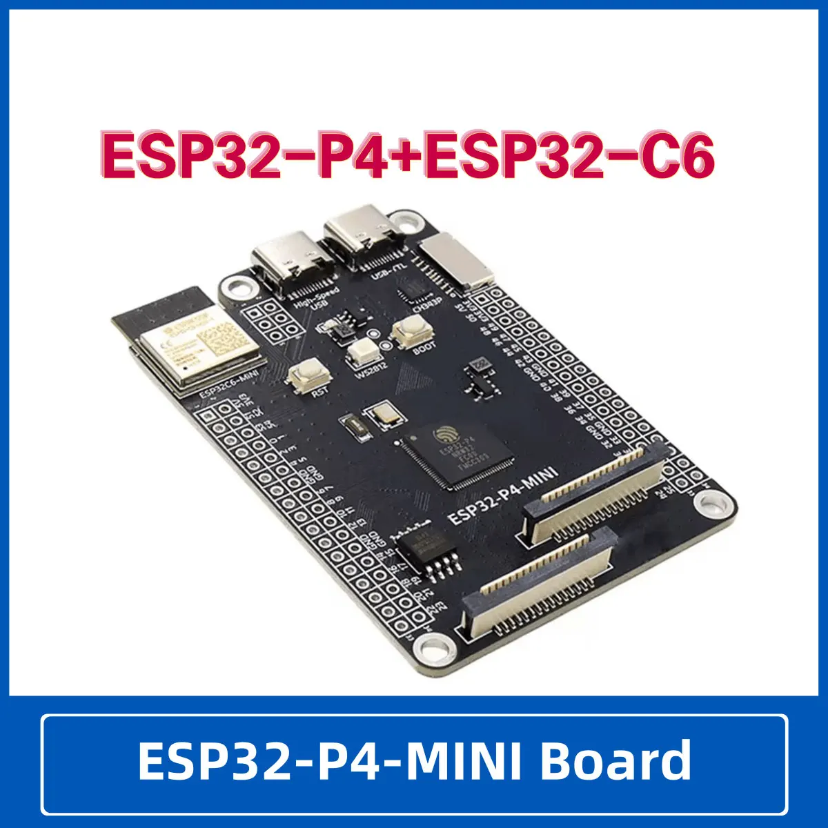 

Плата разработки ESP32-P4-MINI включает мини-поддержку ESP32-C6 Wifi6 BT Zigbee.