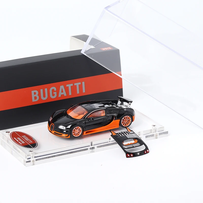 Mortal Diecast 1:64 Scale Bugatti Veyron Super Sport Simulation Alloy Car Model Static Display Collectible Gift Decoration Toy