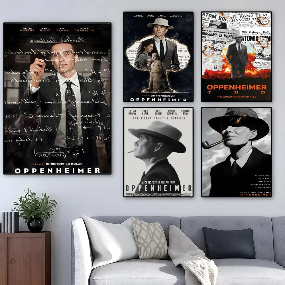 Film Oppenheimer Historical Drama Poster Removable PP Decorative Poster Water-Resistant Print Apartment Dorm Office Cafe Gift