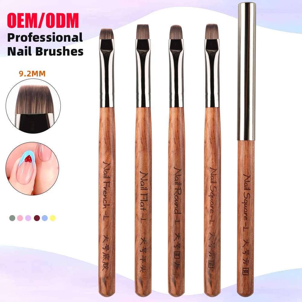 Neue Fabrik Custom Design Ultra Wide 9,2mm Reinigung Polnisch Staub Acryl Kunst Nagel Pinsel Sets 3d Uv Gel Französisch nagel Pinsel