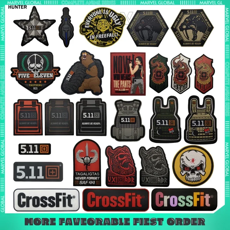 

Outdoor 3D PVC Tactical Military PATCHES 511 Badges Soft Rubber Beautifully Creative Backpacks Accessory Logo Velcro Boys Gifts