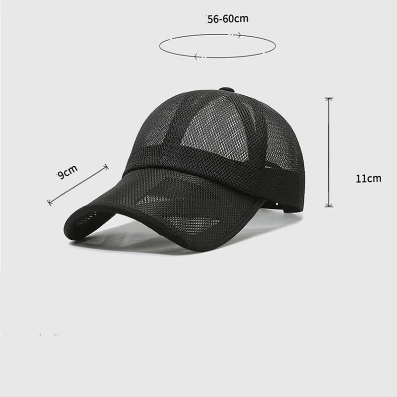 Men Women Breathable Mesh Outdoor Sport Sunscreen Cycling Adjustable Sun Hat Summer SunShade Travel Hollow Out Baseball Cap C9