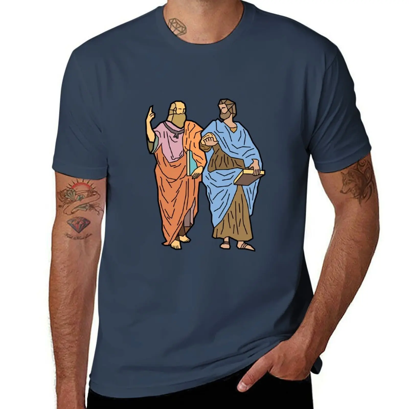 School of Athens T-Shirt Daily Wear Print T-Shirt