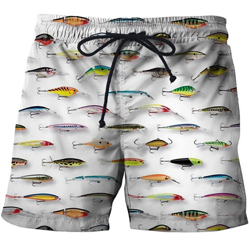 Fishing Graphics 3D Print Beach Shorts Summer Fashion New Men Women Oversized Surfing Board Shorts Swimwear Trunks Kids Clothing