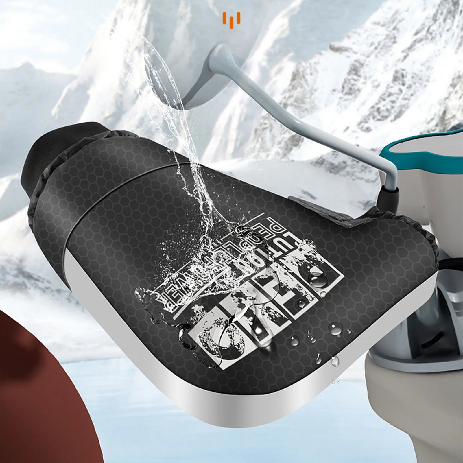 

Зимние мотоциклетные перчатки на руль, уличные ветрозащитные утолщенные варежки, универсальные теплые перчатки на руль для электрического велосипеда