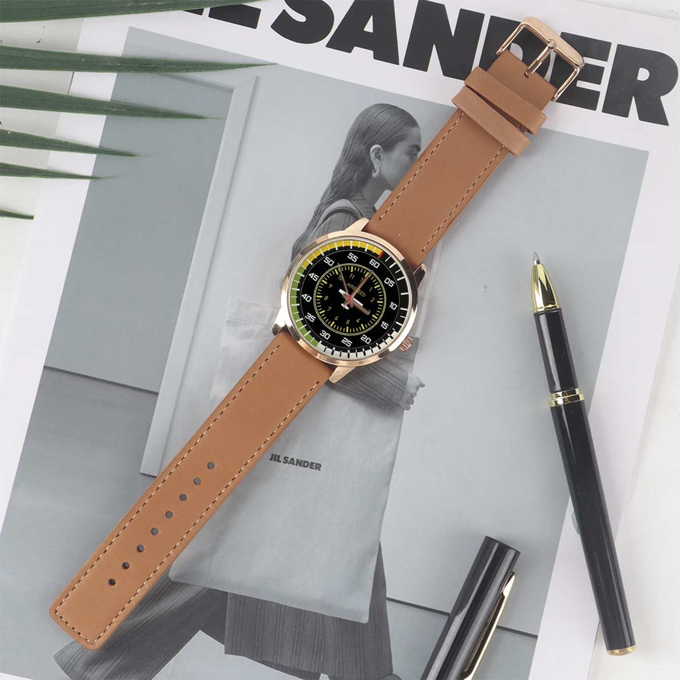 Airplane Dial Men's Stylish Watches Pattern Classic Man Watch Men Wrist Original Photo Dash Board Souvenir Gift Design Family